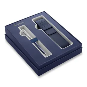 Waterman Hémisphére Made in France DLX Blue CT Kugelschreiber, Geschenkset mit Etui